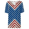 thumbnail image 3 of HEILAU 4th of July Shirts for Women Independence Day American Flag Graphic Tees Loose Fit Short Sleeve V Neck Patriotic T Shirts, 3 of 7