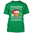 thumbnail image 2 of Christmas Gift Trump Make Christmas Great Again Printed Design T-shirt Short Sleeve T-Shirt Soft and Comfy Shirt, Lightweight Shirt Irish Green Tee Large, 2 of 3
