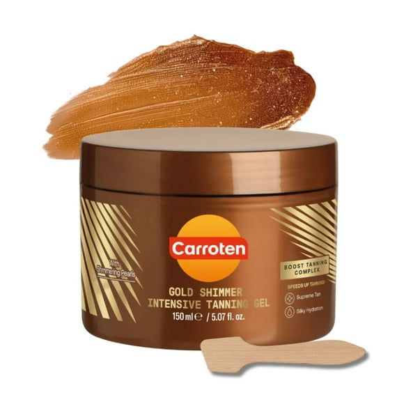 Gel bronceador Carroten Gold Shimmer Intensive 150 ml con espátula