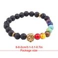 thumbnail image 3 of 8MM Rock Bracelets Multicolor Adjustable Elastic Jewelry Ankle Diffuser Bracelet Exquisite Beads Hand Rope Women Accessories Gifts for Men Lava Rock 8mm, 3 of 6