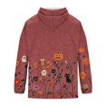 thumbnail image 6 of Hsovts Halloween Costume Casual Hoodie for Men, Full Print Pumpkin Ghost Bat Long Sleeve Loose Fit Daily Loungewear Sweatshirt Red 2xL, 6 of 6