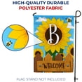 thumbnail image 5 of America Forever Spring Monogram Garden Flag Letter B 12.5 x 18 inches Double Sided Vertical Outdoor, Yard, Lawn, Beautiful Bright Sunlowers, Floral Design, Honeybee, Summer Welcome Garden Flag, 5 of 5