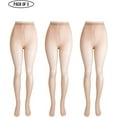 thumbnail image 4 of Lissele Women's Plus Size Silken Sheer Pantyhose With Spandex Pack of 3 Taupe Light, 6x, 4 of 7
