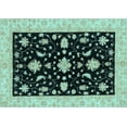 thumbnail image 1 of Ahgly Company Indoor Rectangle Oriental Light Blue Traditional Area Rugs, 2' x 5', 1 of 4