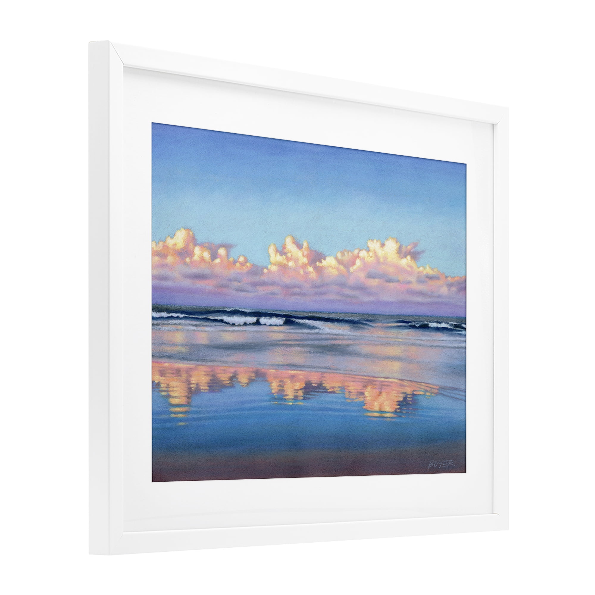 Stupell Industries Cloud Illusions Reflection White Framed Print Under Glass, design by Susy Boyer