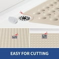 thumbnail image 5 of OTHWAY Extra Large Shower Mat 47x32, TPE Non Slip Shower Mat, Inside Shower Mat with Drain Holes Suction Cups, Walk in Shower Mat for Shower Stall, Anti-Slip for Elderly Kids (Beige), 5 of 8
