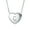Silver-C, variant on Womens I - Plain Simple Alphabet A-Z Monogram Heart Pendant Necklace Sterling Silver