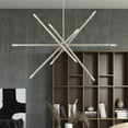 thumbnail image 4 of 46777-91 Livex Lighting Soho - 10 Light Linear Chandelier In Modern Style-24 Inches Tall and 12 Inches Wide-Brushed Nickel Finish    -Traditional, 4 of 11