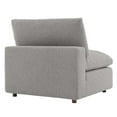 thumbnail image 4 of Modular Modular Sofa Chair, Light Grey Gray, Fabric, Living Kitchen Cafe Bistro Hospitality Restaurant, Modern Contemporary HB34620, 4 of 9