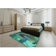 thumbnail image 4 of Ahgly Company Indoor Rectangle Patterned Deep-Sea Green Area Rugs, 7' x 10', 4 of 6