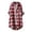 B-Red7, variant on DHFJKG Oversized Shirt Women Long Sleeve Plaid Button Down Shirt Mid Length Tops With One Pocket