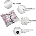 thumbnail image 4 of BANET Japanese Pillow Sham, Branch of a Flourishing Tree Flowers Spring Theme , Decorative Standard Queen Size Printed Pillowcase White, 4 of 5