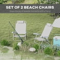 thumbnail image 4 of Outsunn Ensemble de 2 Chaises de Pêche, Chaises de Camping pour l'Extérieur, Gris Pâle, 4 of 10