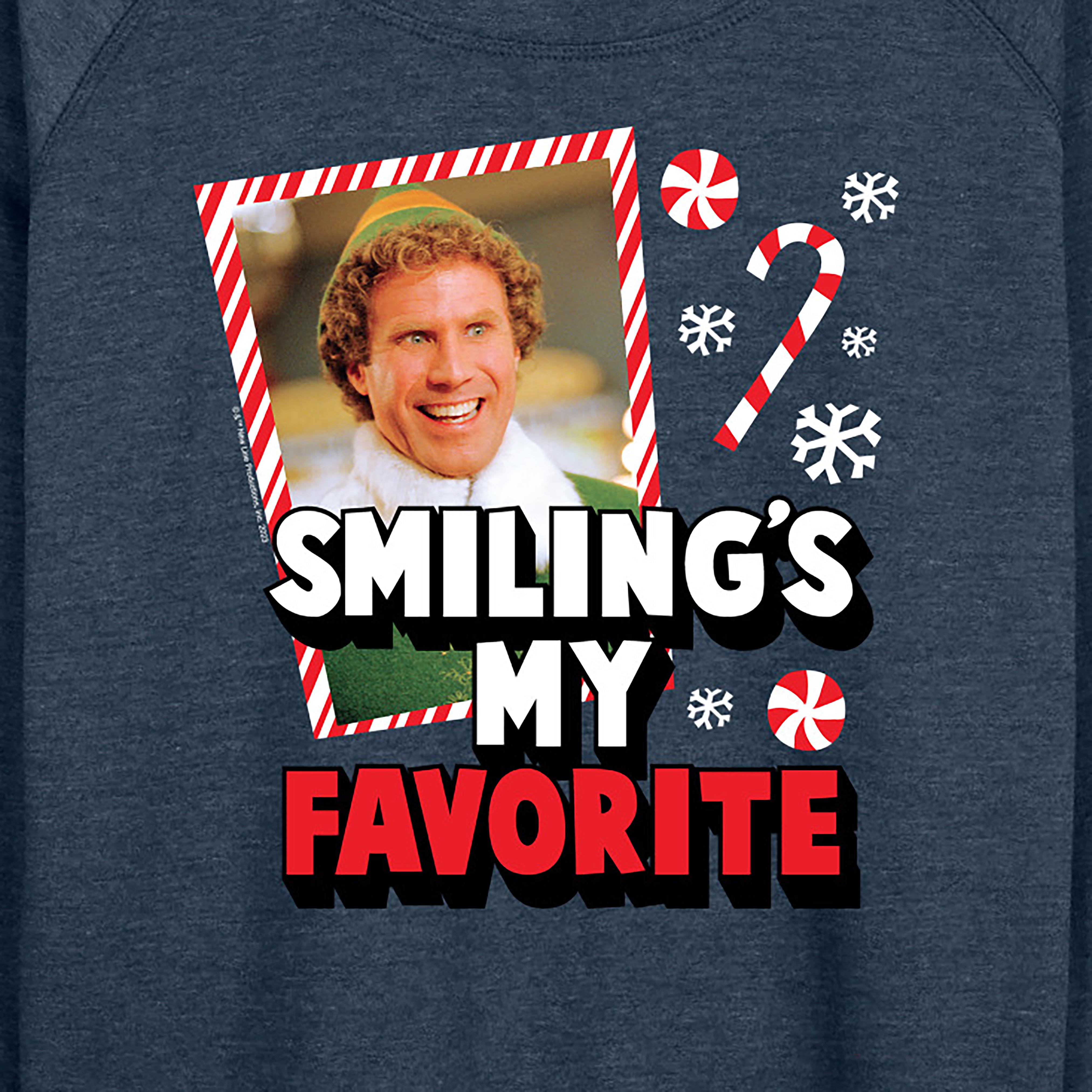 ELF - Christmas Smilings My Favorite - Women's Lightweight French Terry Long Sleeve Shirt