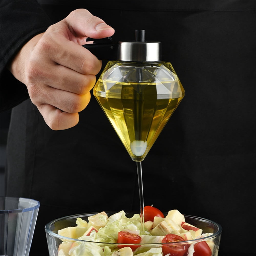 Honey Dispenser with Stand - Clear Glass Jar with No-Drip Dipper & Flip Top Lid | Leak-Proof Kitchen Dispenser for Maple Syrup, Cooking Oil, Seasonings (200ml)