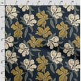 thumbnail image 3 of Soimoi Floral Print, Silk Fabric, Decor Sewing Fabric by The Yard 42 Inch Wide,Decorative Fabric for Shirts Suits Ties, Blue & Beige, 3 of 5