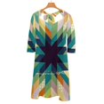 thumbnail image 2 of Winter Lights Sweetheart Knot Flared Dress Fashion Design Large Size Loose Dress Abstract Geometry Geometric Seasonal Pattern, 2 of 5