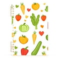 thumbnail image 7 of FORMRS 1-Subject Spiral Notebook 8" x 5" College Ruled 60 Refillable Sheet, White Vegetables Pattern, 7 of 7