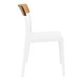 thumbnail image 4 of Siesta ISP091-WHI-TAMB Flash Chaise de Salle à Manger Blanc Transparent Ambre - Ensemble de 2, 4 of 10