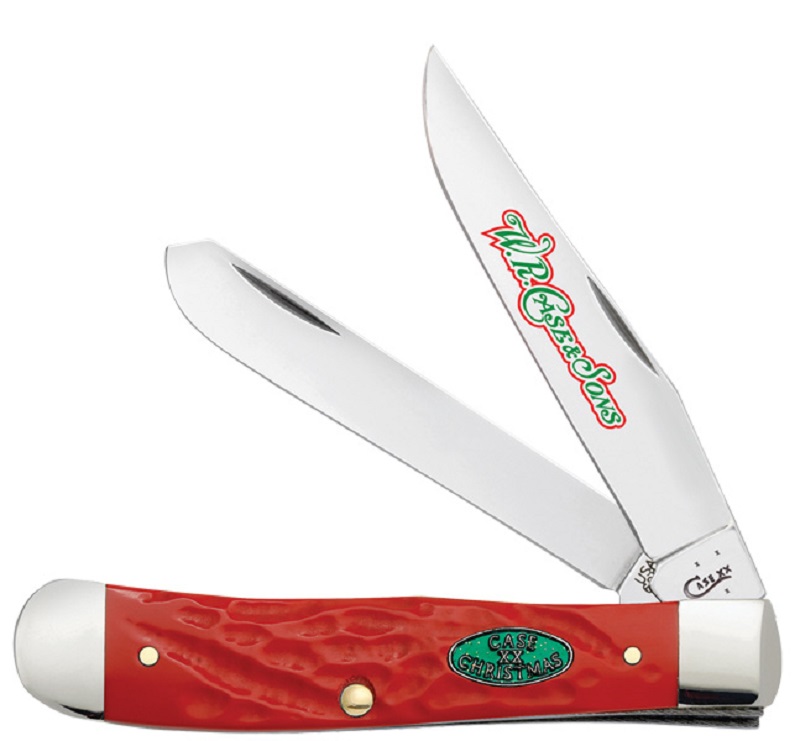 Case xx Christmas Jigged Red Delrin Synthetic Trapper Stainless Pocket