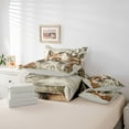 thumbnail image 6 of Feelyou Farmhouse Deer Fox Bedding Comforter Set 7 Pieces, Rustic Jungle Wildlife Full Bedding Set, Leaf Branches Plant Reversible Fitted Sheet Flat Sheet, Luxury Bedroom Decor, 6 of 8