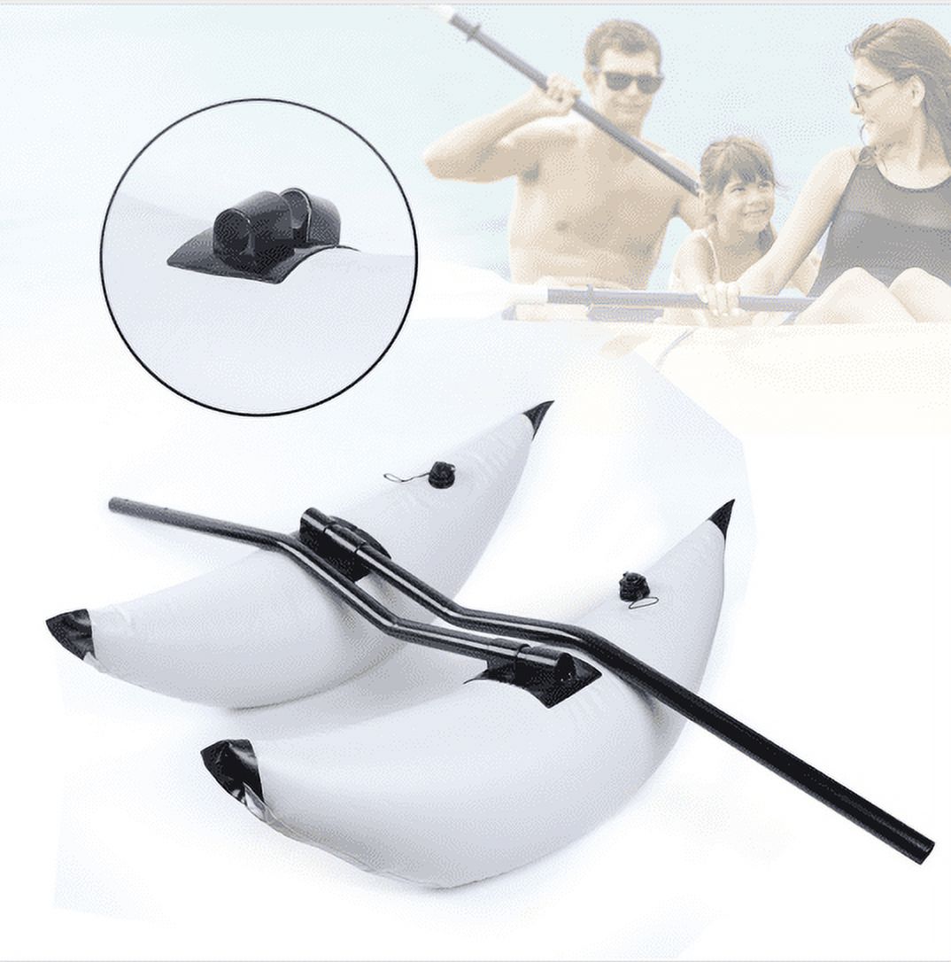 Fichiouy 2Pcs Kayak Outrigger Kayak Water Stabilizer PVC Inflatable Pontoon Tube Kit White