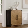 thumbnail image 1 of Bingirl Buffet Bahut de Style Ferme Moderne : Rangement avec Portes et Tablettes Ajustables, Design Cannelé pour Cuisine, Bar à Café, 1 of 7
