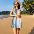 thumbnail image 3 of Fotbe Robe Midi d'Été pour Femmes Motif Chat dans le Miroir – Robe Trapèze Sans Manches, Robe T-Shirt Florale, Robe Décontractée Fluide de Plage, 3 of 7