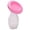 Pink, variant on Silicone Breastfeeding Manual Breast Pump Milk Pump,Food Grade Silicone Milk Collector with Lid Breastfeeding Tool,Portable and Lightweight,5.9 inch (Clear)