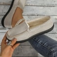 thumbnail image 5 of Comfortable Women’s Winter Moccasins Plus Velvet Warm Round Toe Slip-On Casual Low-Top Shoes for Indoor and Outdoor Use, 5 of 9