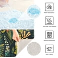 thumbnail image 6 of Bathroom Plush Absorbent Mat Combined U-Shaped Square Pad Bath Mat Fluffy Suitable For Bathroom Toilet Living Room Absorb Water Non-Slip Durable Cartoon Green Leaves, 6 of 9