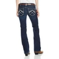 thumbnail image 2 of Ariat Women's R.E.A.L. Riding Mid Rise Boot Cut Jean, Ocean, 30 Short, 2 of 3