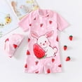 thumbnail image 2 of TOWED22 Baby Girls Swimsuit Summer Infant Girl Bathing Suit Zipper Long Sleeve One-Piece Rash Guard Swimwear Pink,4-5 Y, 2 of 5