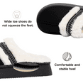 thumbnail image 3 of BERANMEY Thick-Soled Fuzzy Slippers for Women & Men - Cozy Platform House Shoes with Anti-Slip Sole, Warm Plush Lined Indoor Outdoor Short Ankle Slippers, 3 of 7