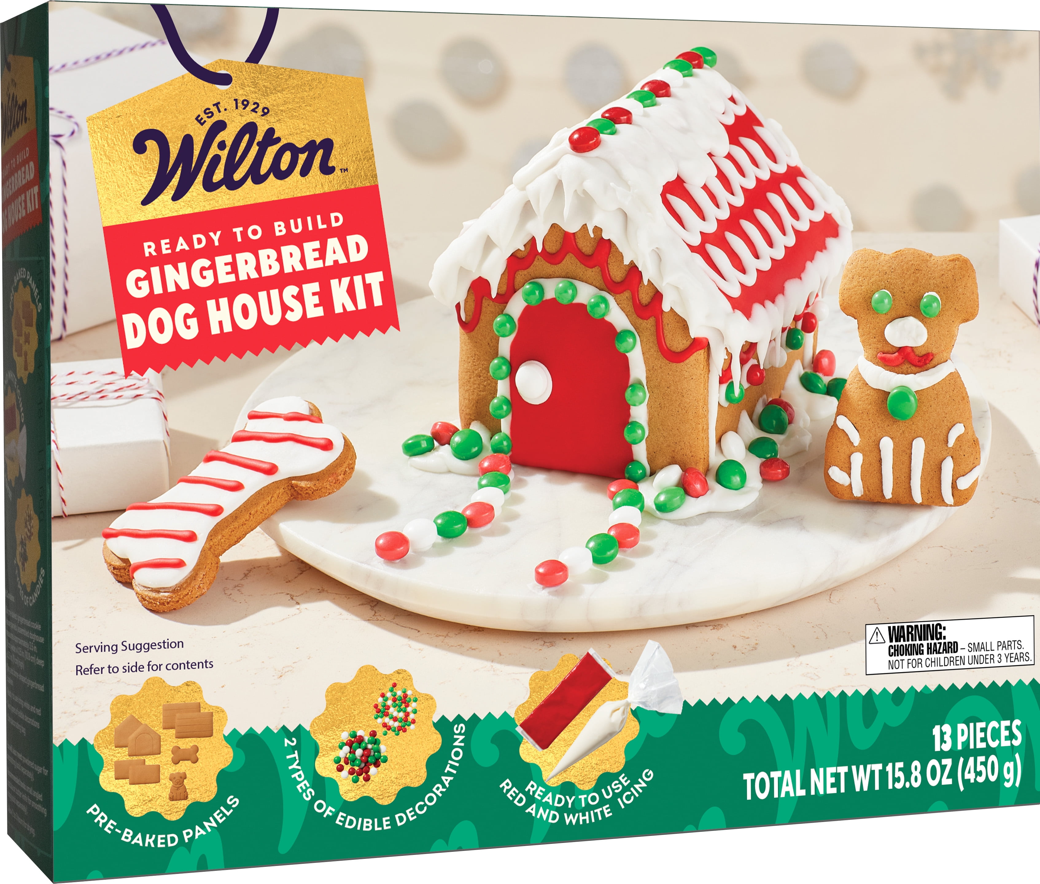 Christmas Pre-Built Gingerbread House Kit, Size 22 oz, Condition