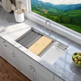 thumbnail image 6 of KBFmore Laundry Utility 18 Gauge 30 Inch Single Undermount Kitchen Sink with Strainer, 6 of 10