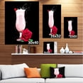 thumbnail image 3 of Cocktail de Fraises et Rose Rouge - Impression sur Toile Florale, 3 of 4
