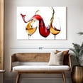 thumbnail image 3 of Elephant Stock Splashing Wine Wall Art - Horizontal Canvas Wall Art - Living Room Wall Decor - Food And Drink Canvas - White And Red Decor - 48" x 32", 3 of 8