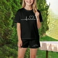 thumbnail image 2 of Girls Summer Clothes Size 10 12 Girls Summer Outfits Sport T-Shirt and Shorts Set Cute Graphic Clothing Sets Tracksuit, 2 of 4