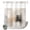 Taupe, Soft Cream, variant on No Hook Shower Curtain, Brown Black Abstract Shower Curtains for Bathroom with See Through Top Window, Modern Gradient Mottled Simple Art Waterproof & Washable Bath Curtain Stand Up Stall 36"x72"