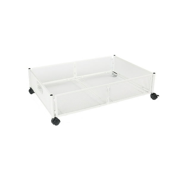 Toystoory Organizador de almacenamiento de zapatos debajo de la cama, plegable, que ahorra espacio, apilable y duradero, fácil de montar Almacenamiento y organización del hogar blanco 60*40.5*16cm