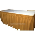 thumbnail image 2 of POLYESTER PLEATED TABLE SET SKIRT with clips 14' Ft. + clip + Topper Media DAY", (Color: Gold), 2 of 4