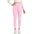 thumbnail image 6 of Buttery Soft Leggings for Women - High Waist 7/8 Length Workout Gym Yoga Pants Pink S, 6 of 7