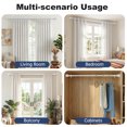 thumbnail image 4 of KoshiMe 1-inch Diameter Adjustable Curtain Rod 32-144 inches, Heavy-Duty Curtain Rods, Classic Ball Finials for Indoor/Outdoor Use, white, 4 of 7