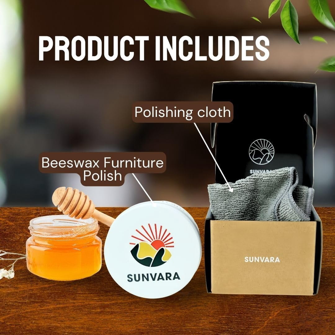Beeswax For Cutting Board Food Grade 8 oz Handmade in USA with Cloth - Cutting Board Wax Food Grade - Natural Wax for Long Lasting Protection and Shine