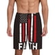 thumbnail image 1 of Fotbe USA Flag Cross Pantalones Cortos de Pijama para Hombre, Ropa de Dormir, Pantalones de Pijama Cortos para Hombre-X-Large, 1 of 6