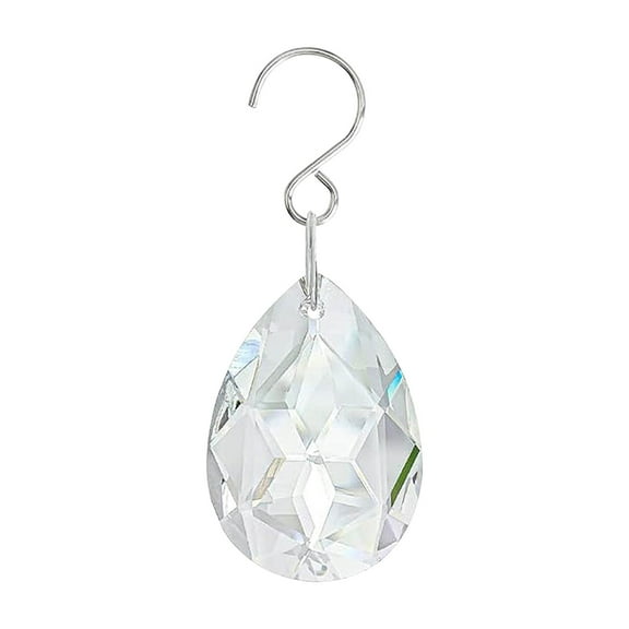 10pcs Set Clear Crystal Teardrops Pendant for Christmas Chandelier Table-Light Window Hanging Decor