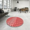thumbnail image 3 of Ahgly Company Indoor Square Patterned Love Red Area Rugs, 3' Square, 3 of 6