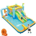 thumbnail image 1 of Costway Inflatable Water Slide Giant Kids Bounce House Park Splash Pool with 680W Blower, 1 of 10
