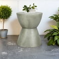 thumbnail image 2 of Small Outdoor Side Table Patio 18.3" H Concrete Hourglass End Table for Living Room Outdoor Backyard, 2 of 9